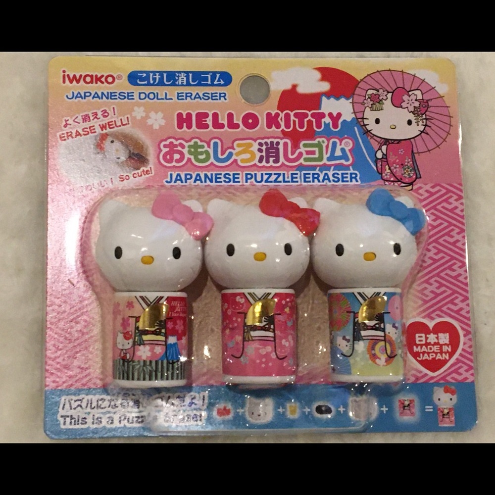 Iwako Hello Kitty Puzzle Erasers